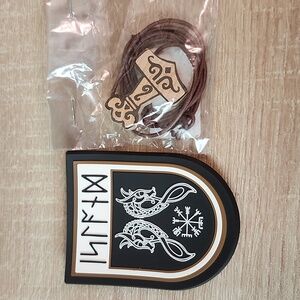 Iceland dragon head magnet and Thor's hammer necklace